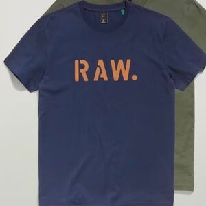 G-star fashion Limited edition photoprint  T-shirt Blue and orange